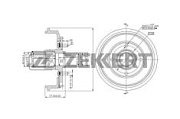 Барабан тормозной ZEKKERT BS-5132 1шт