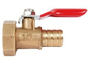 Кран шаровый F1/2 - штуцер под шланг 12мм ANROKEY