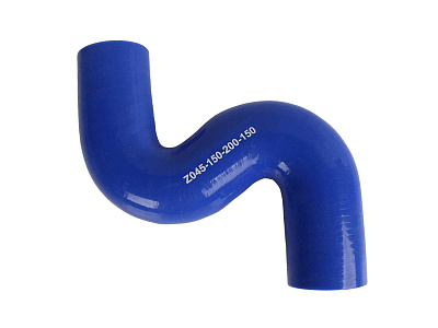 Патрубок d-45мм 150х200х150мм Z-образный 45 градусов силиконовый
