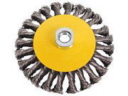 Щетка для УШМ ЭВРИКА 125 мм М14 стальная (тарель)