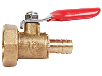 Кран шаровый F1/2 - штуцер под шланг 8мм ANROKEY