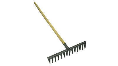 Грабли 14 зубьев витые с черенком 8910