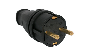 Вилка ЭРА IP44 каучук c/з 16A