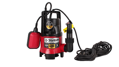 Насос дренажный для грязной воды ЗУБР 400 Вт НПГ-М1-400