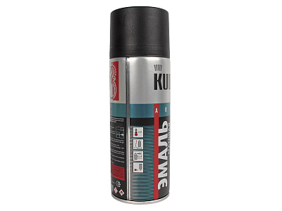 Эмаль KUDO черная матовая 520мл RAL-9005