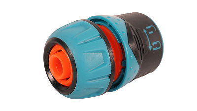 Соединитель быстросъёмный для шланга GRINDA PROLine TL-12 1/2 с запирающим механизмом из ударопрочного пластика с TPR