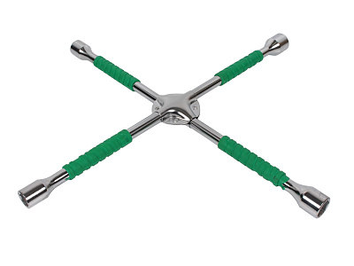 Ключ баллонный LIGE 17х19х21х23 мм крестовой с резиновыми рукоятками L-500 мм