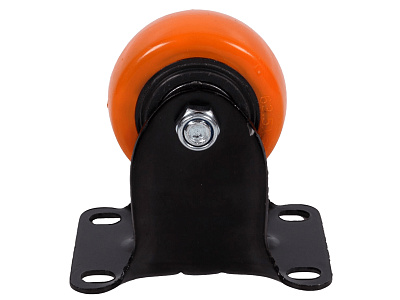 Колесо оранжевая резина 63.5мм неповоротное