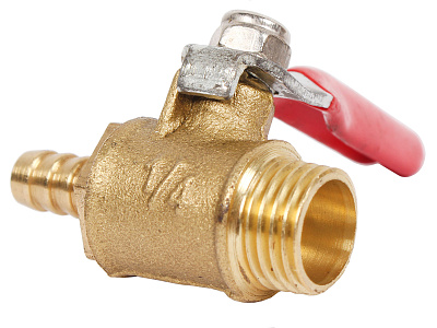 Кран шаровый М1/4 - штуцер под шланг 6мм ANROKEY