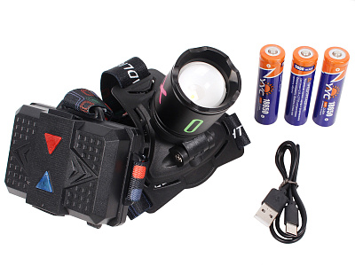 Фонарь налобный светодиодный АКБ 8107 1 режим