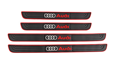 Накладки на пороги Ауди комплект 4 штуки