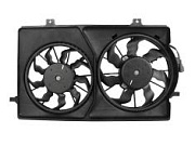 Вентилятор ВАЗ-2170 электрический двойной в сборе (тип Halla) LUZAR