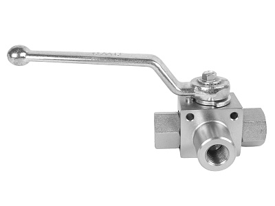 Кран трехходовой  резьба BSPP 1/4