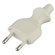 Вилка ЭРА б/з 6A прямой ввод белая V2