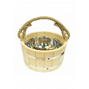 Шайка 4,5л нерж.вкладка ручка канат