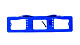 Рамка знака номерного AB-001BL верхняя подсветка синяя 1шт
