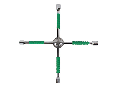 Ключ баллонный LIGE 17х19х21х23 мм крестовой с резиновыми рукоятками L-500 мм