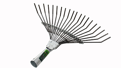 Грабли Сибтех веерные 20 зубьев без черенка оксидированные плоские 61778