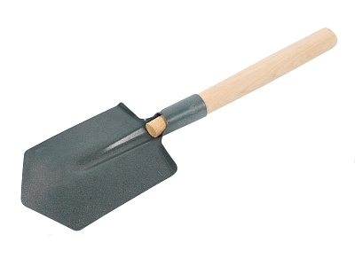 Лопата автомобильная с деревянным черенком L-49см 15x18см АВТОСТОП