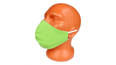Маска лицевая многоразовая лён зеленая 1шт