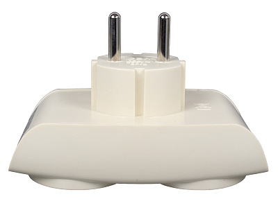 Тройник ЭРА SP-2-I 2гн без заземления цвет слоновой кости