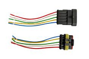 Разъем соединительный 5и-клеммный герметичный в сборе комплект 2 штуки