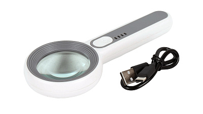 Лупа ручная с подсветкой АКБ 5012