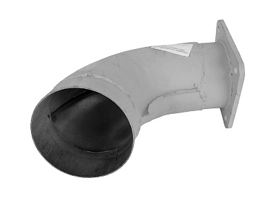 Патрубок МАЗ-543205,5440А8,6430 трубы приемной угловой, 90 градусов МВС 544010-1203120