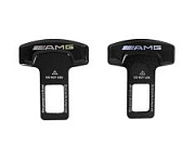 Заглушка ремня безопасности металлическая AMG 2 штуки