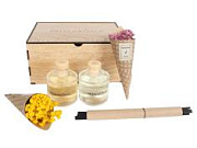 Ароматический диффузор Flore 2 в 1 (пион), деревянный футляр Primaroma