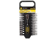 Набор головок ЭВРИКА торцевых и насадок с трещоткой 1/4 27 предметов