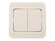 Выключатель 2СП кремовый MAKEL
