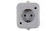 Розетка MAKEL накладная с з/к серая