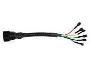 Разъем КАМАЗ, МАЗ 6-и контактный фонаря заднего байонет прямой  РФ66-111