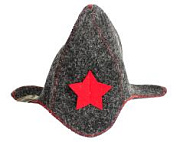 Шапка банная Буденовка серая