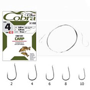 Крючки с поводком Cobra CARP 70cm 0,24mm размер 2 10 штук
