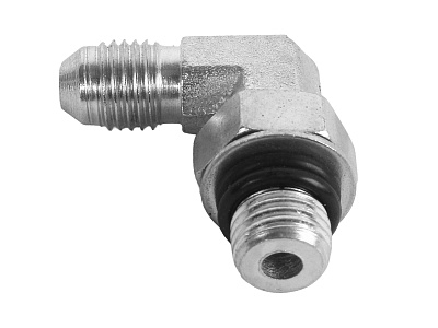 Угольник JIC 7/16 (Ш) UNF 7/16 (Ш) с контрогай №2