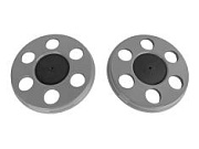 Колпак колеса передний ГАЗ-3302, 2705, ГАЗель Next комплект 2 колпака/12 колпачков/2 эмблемы серый AT59031