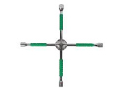 Ключ баллонный LIGE 17х19х21х23 мм крестовой с резиновыми рукоятками L-500 мм