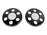 Колпак колеса передний ГАЗ-3302, 2705, ГАЗель Next комплект 2 колпака/12 колпачков/2 эмблемы черный AT59032