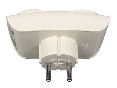 Тройник ЭРА SP-2-I 2гн без заземления цвет слоновой кости