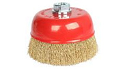 Щетка чашка для УШМ 125мм М14 ( латунизированная)