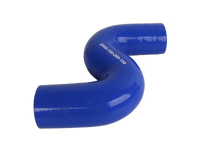 Патрубок d-45мм 150х200х150мм Z-образный 45 градусов силиконовый