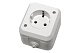 Розетка MAKEL накладнаяс цвет белый