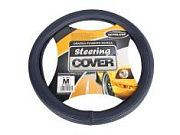 Оплетка на руль L 39-41см экокожа темно-синяя AL-045