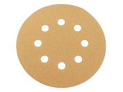 Круг абразивный d=125мм Р100 8 отверстий GOLD LINE HOLEX