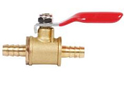 Кран шаровый штуцер  - штуцер под шланг 6мм ANROKEY