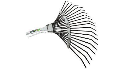 Грабли Сибтех веерные 20 зубьев без черенка оксидированные плоские 61778