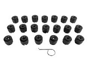 Колпачки на болты 19мм 20шт черный