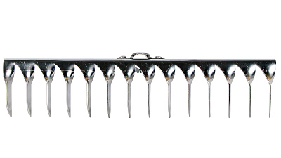 Грабли витой зуб нержавеющая сталь 14 зубьев без черенка 76982